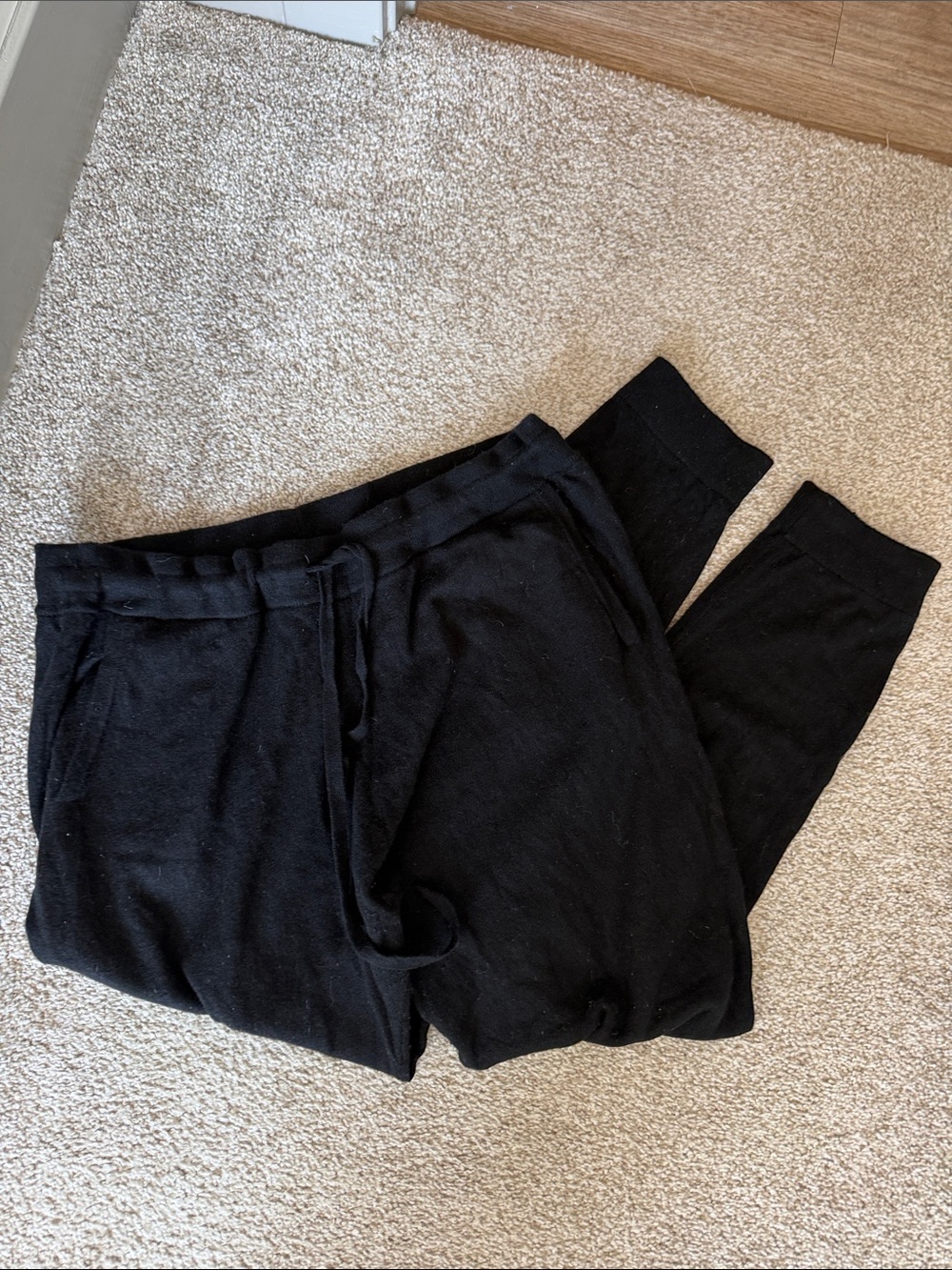 The Reset Wool and Cashmere Black Women's Jogger Pants -